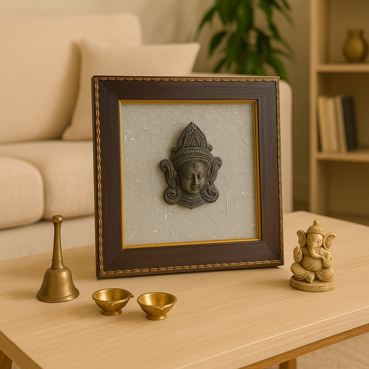 Lord Mai Durga & Selenite Healing Frame