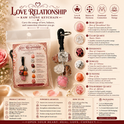 Love Relationship Raw Stone Keychain