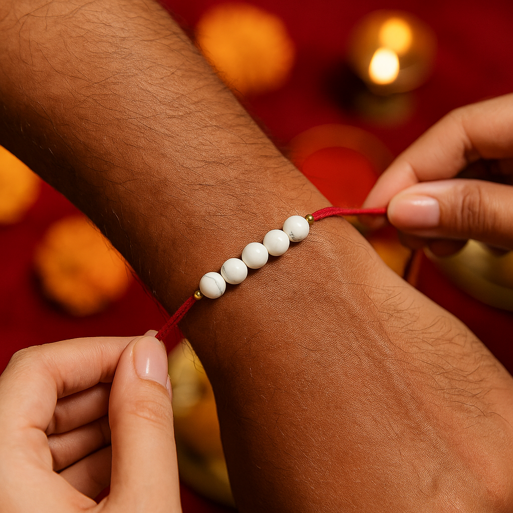 Howlite Healing Rakhi