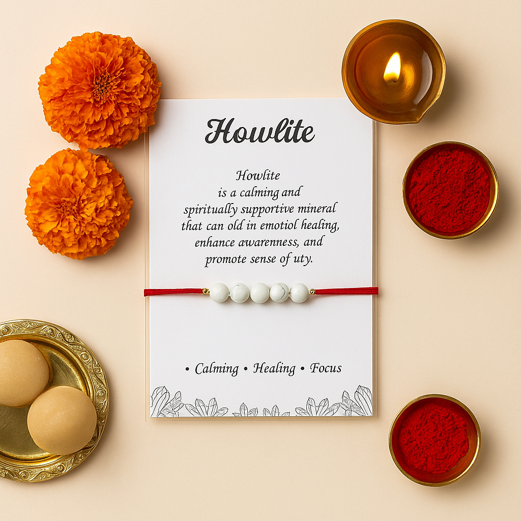 Howlite Healing Rakhi