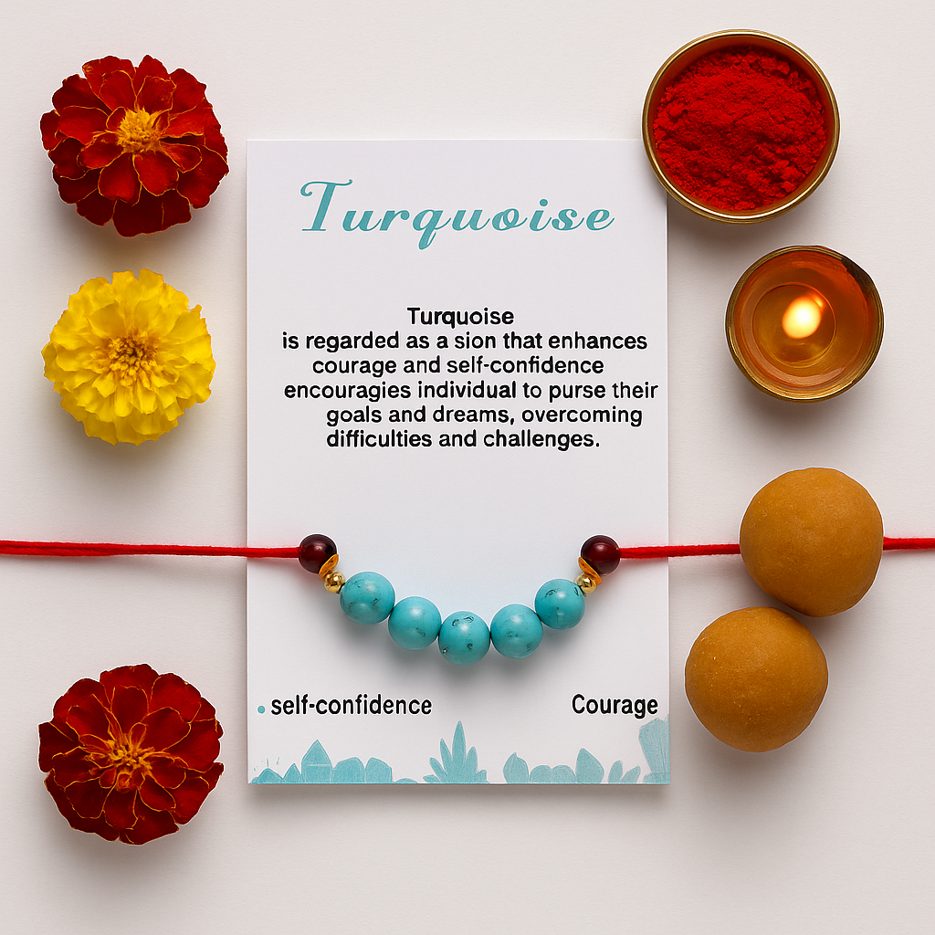 Turquoise Healing Rakhi