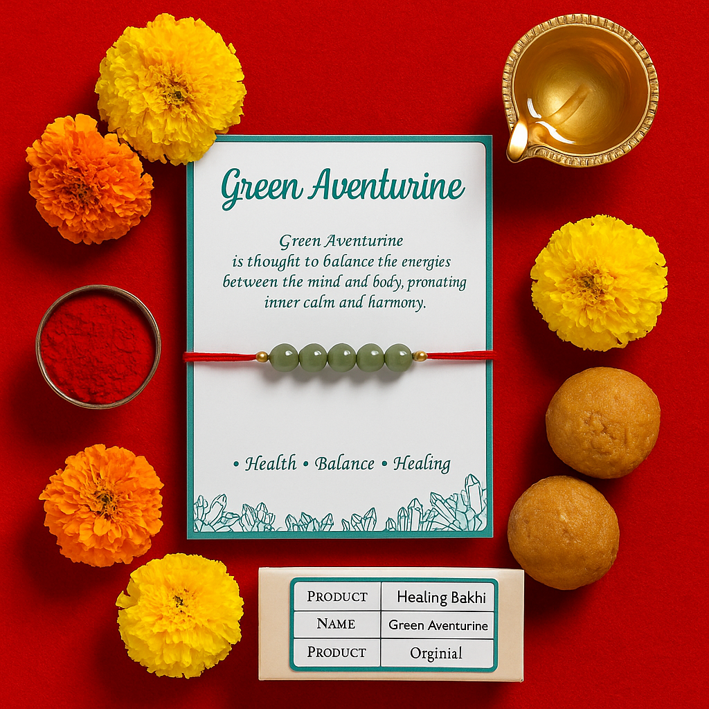 Green Aventurine Healing Rakhi