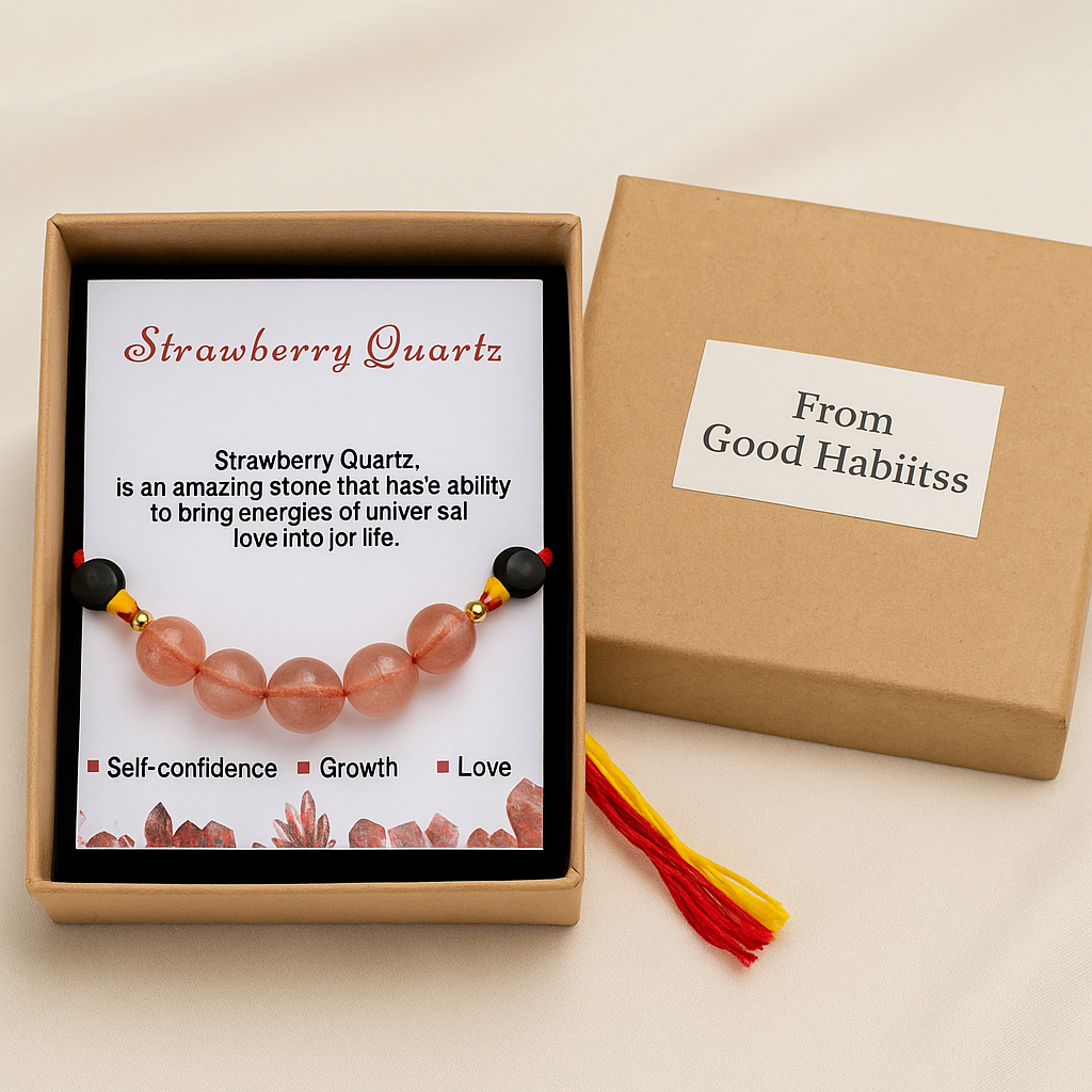 Strawberry Quartz Healing Rakhi