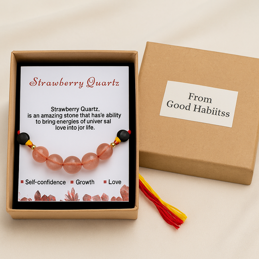 Strawberry Quartz Healing Rakhi