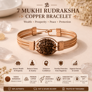 7 Mukhi Rudraksha Copper Bracelet
