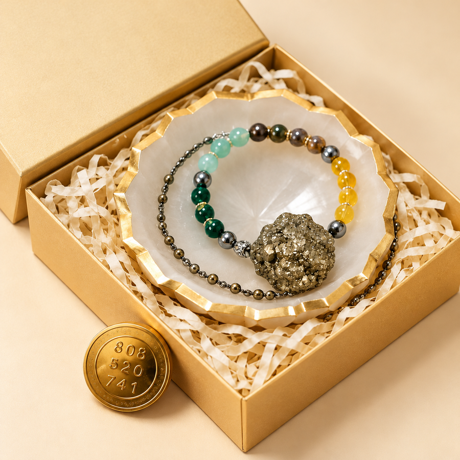 Selenite, Pyrite & Gemstone Gift Set — product detail