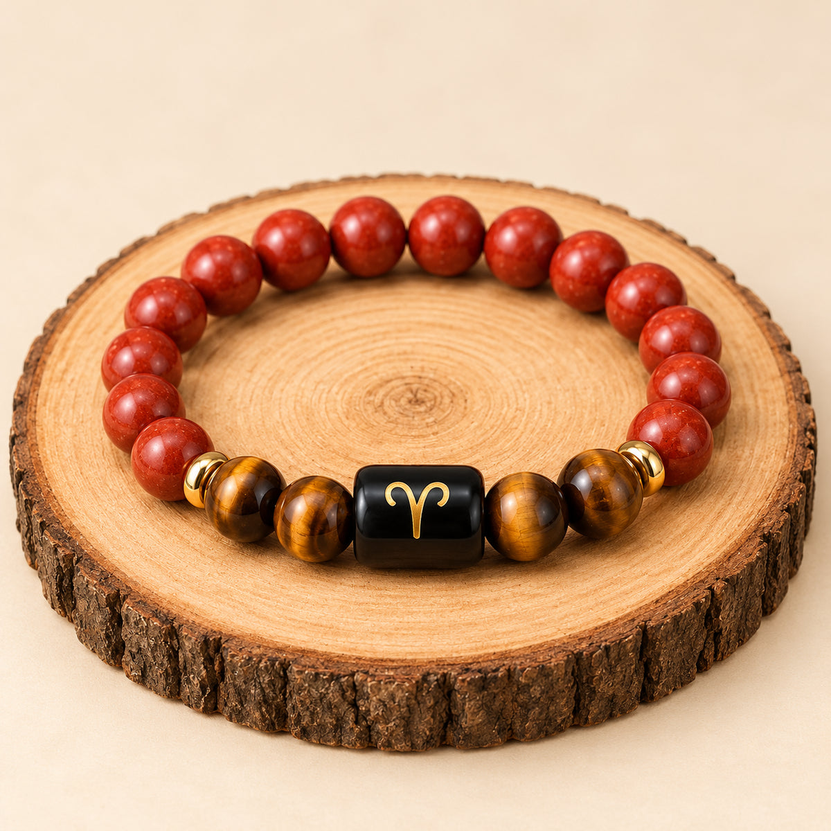Crystal-Inspired Beaded Bracelet - Multicolor Stretch Bracelet, 8mm Beads — product detail