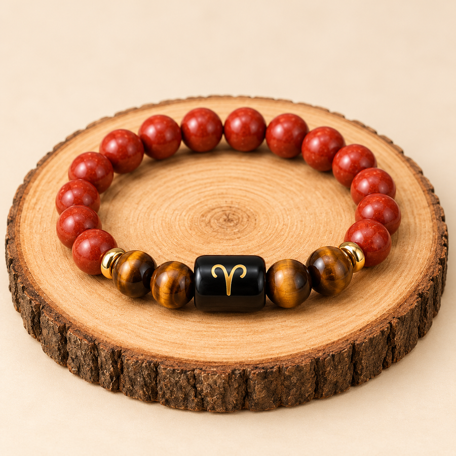 Crystal-Inspired Beaded Bracelet - Multicolor Stretch Bracelet, 8mm Beads — product detail