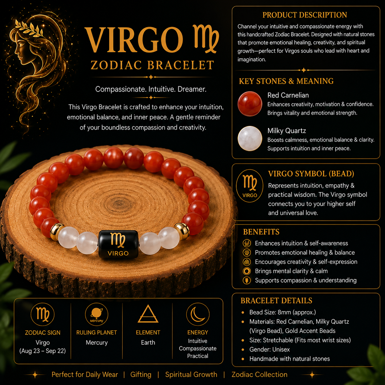Virgo Zodiac Bracelet
