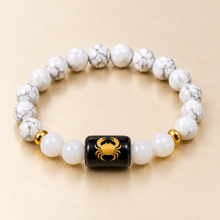 Crystal-Inspired Beaded Bracelet - Multicolor Stretch Bracelet, 8mm Beads — product detail
