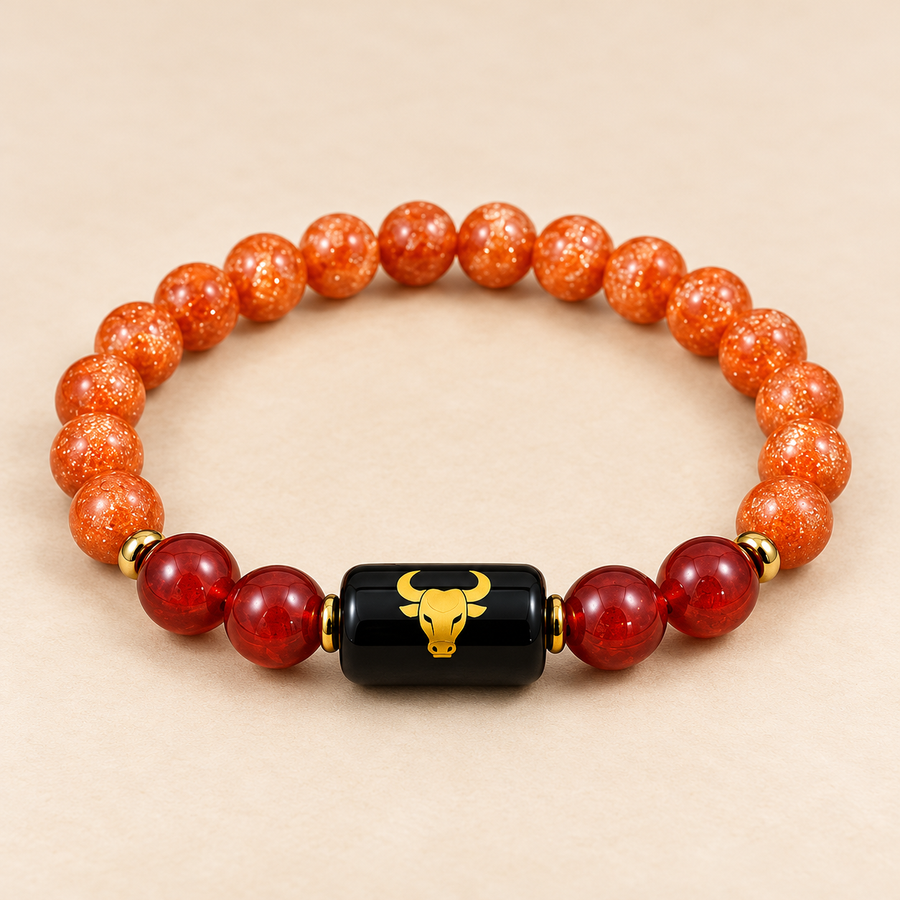 Crystal-Inspired Beaded Bracelet - Multicolor Stretch Bracelet, 8mm Beads — product detail