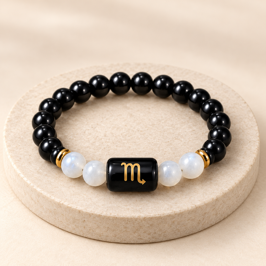 Crystal-Inspired Beaded Bracelet - Multicolor Stretch Bracelet, 8mm Beads — product detail