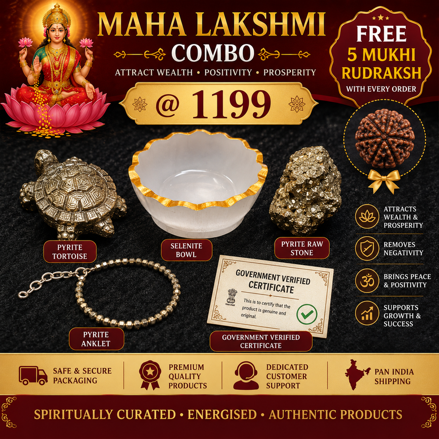 Maha Lakshmi Combo (FREE 5 Mukhi Rudraksh )