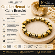 Golden Hematite Cube Bracelet