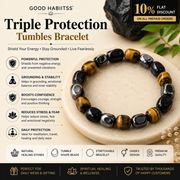 Triple Protection Tumbles Bracelet