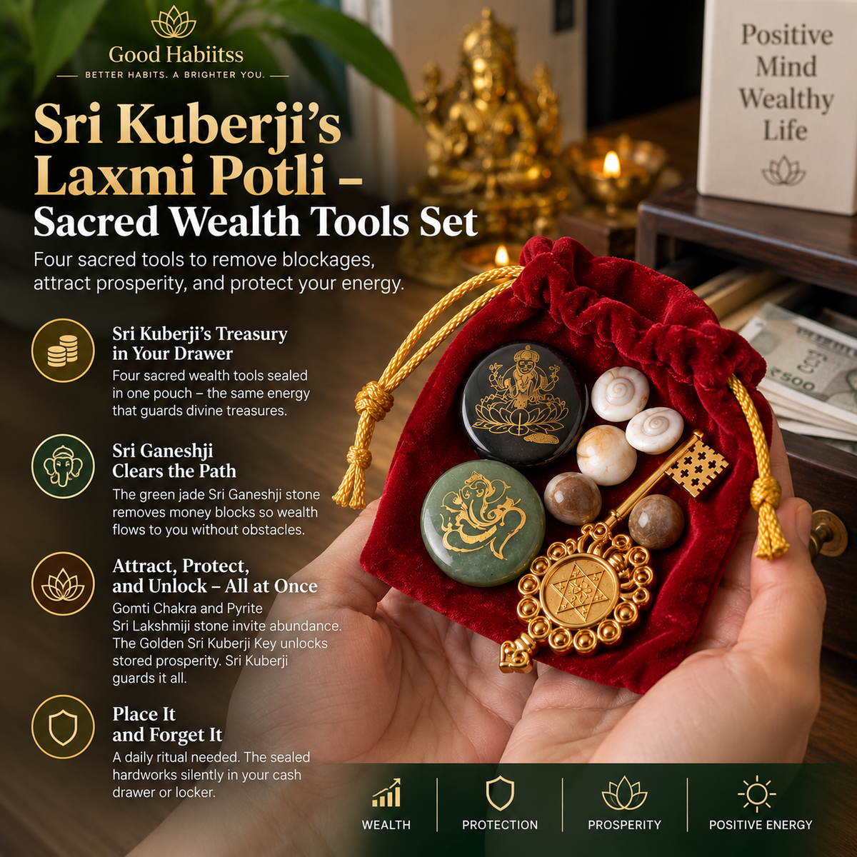 Sri Kuberji’s Laxmi Potli – Sacred Wealth Tools Set