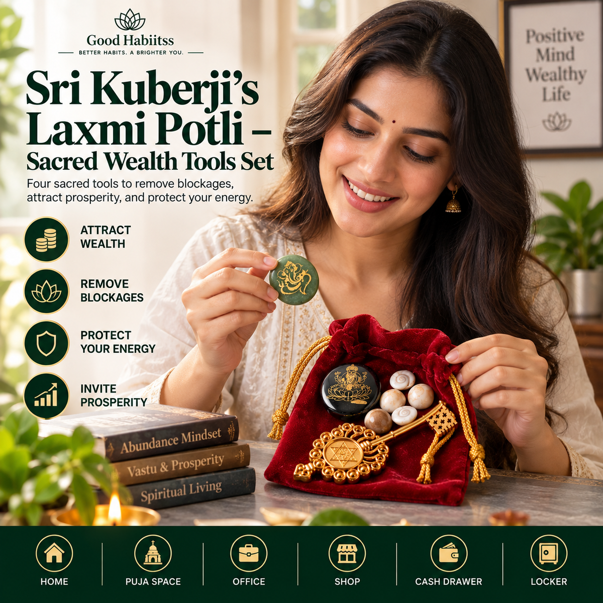 Sri Kuberji’s Laxmi Potli – Sacred Wealth Tools Set