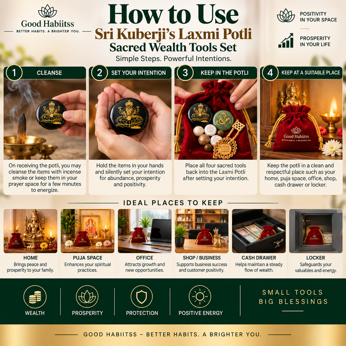 Sri Kuberji’s Laxmi Potli – Sacred Wealth Tools Set