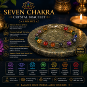 Seven Chakra Crystal Bracelet – 6MM Balance Your Energy, Align Your Life