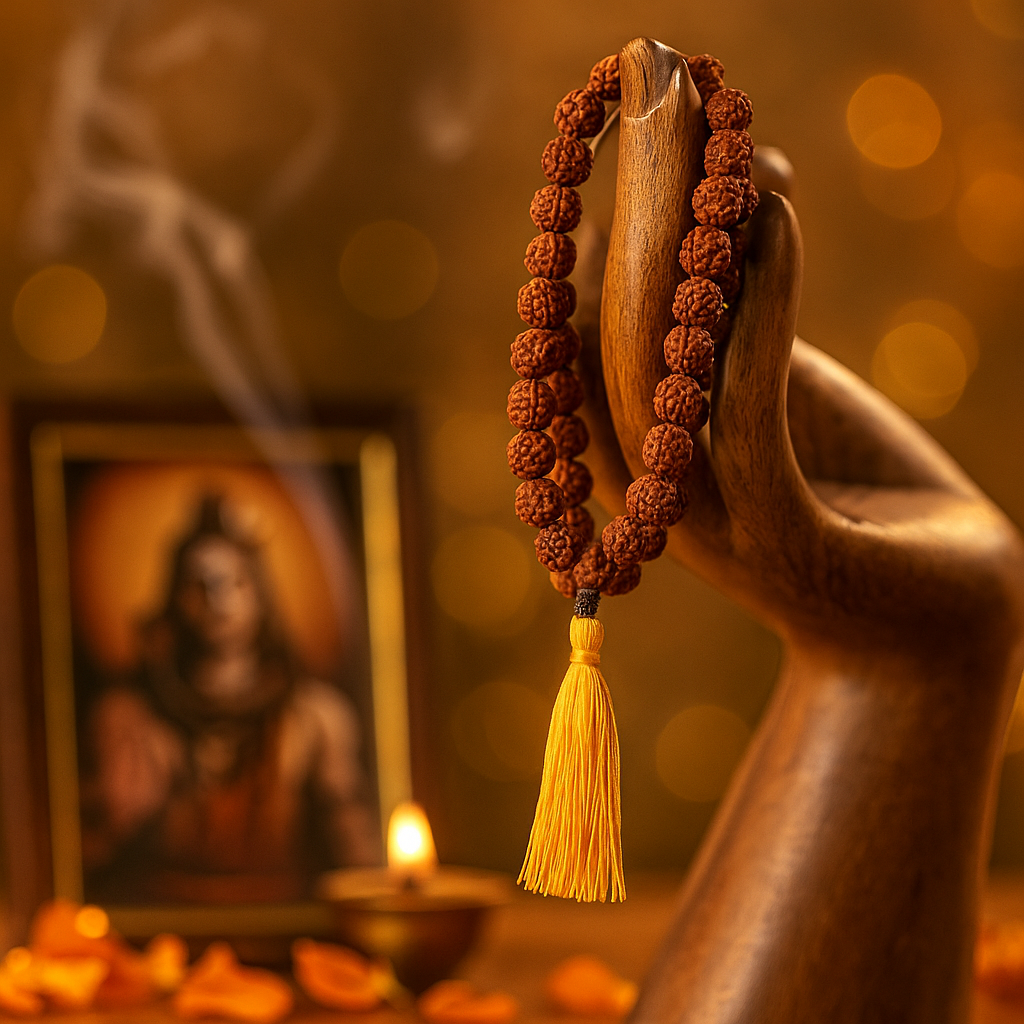 5 Mukhi Rudraksha indonesian Mala (54 Beads)