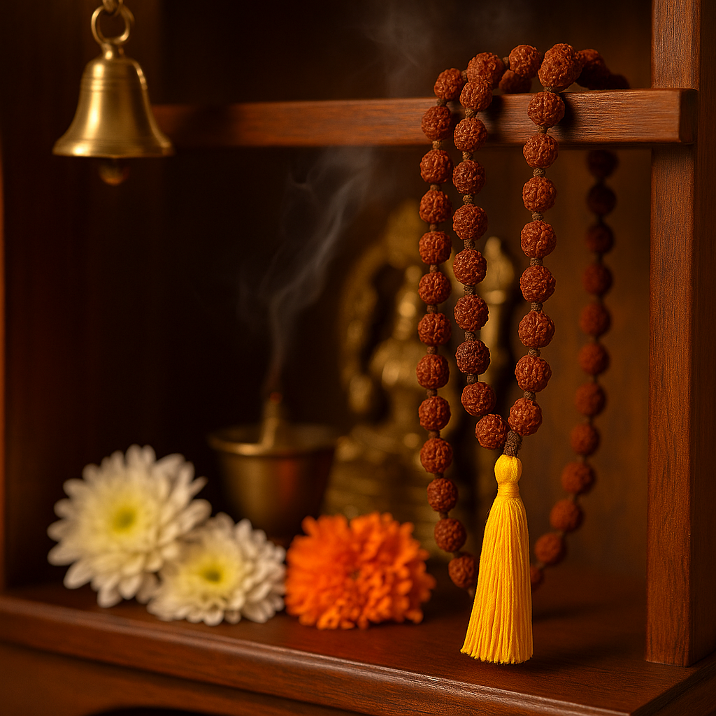 5 Mukhi Rudraksha indonesian Mala (54 Beads)