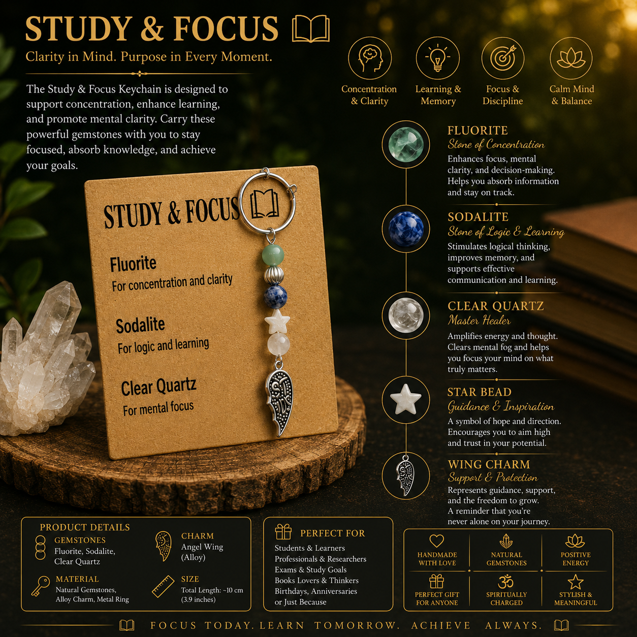 Study & Focus Keychain
