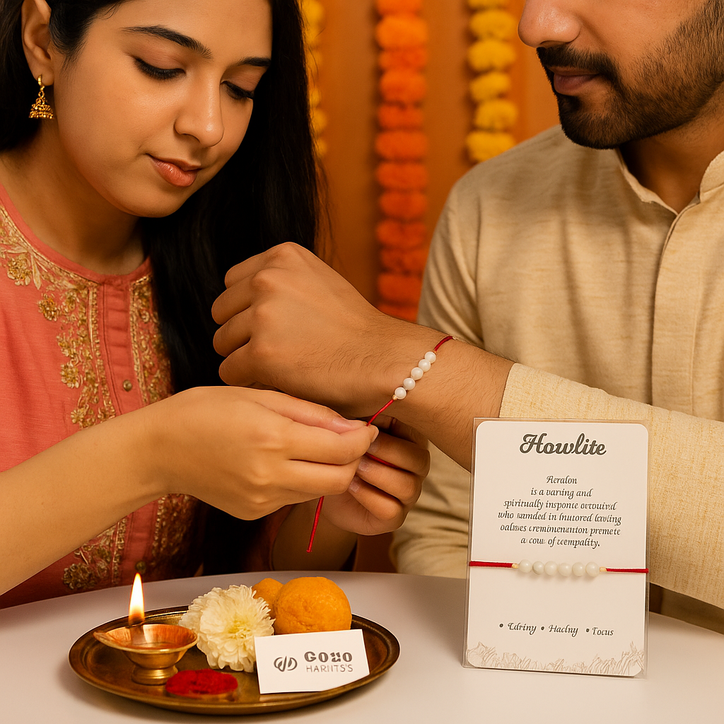 Howlite Healing Rakhi