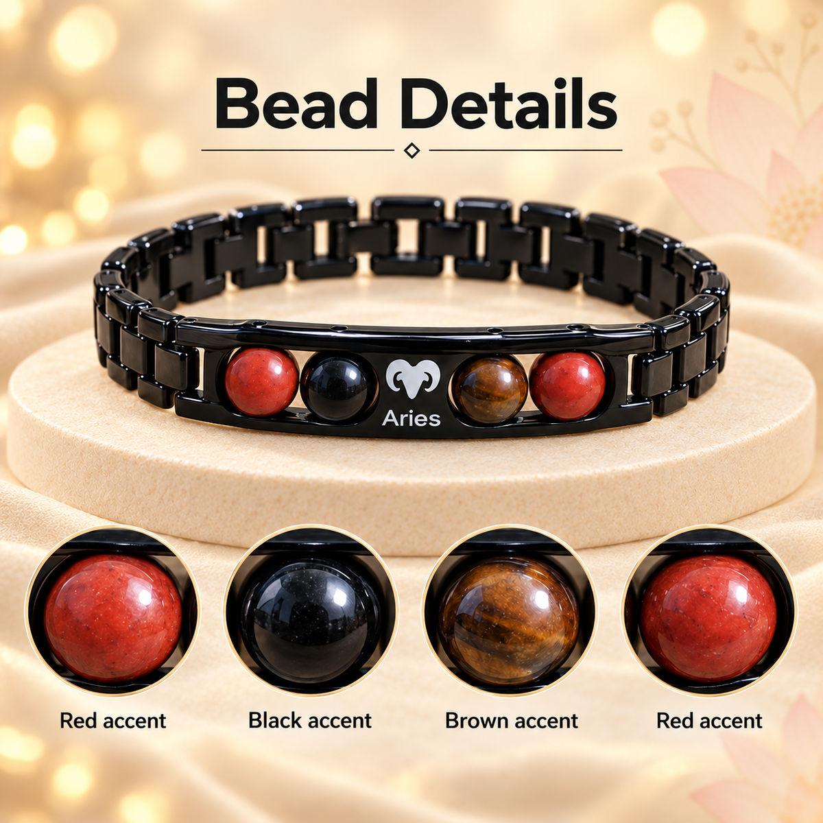 Bracelet bead detail views