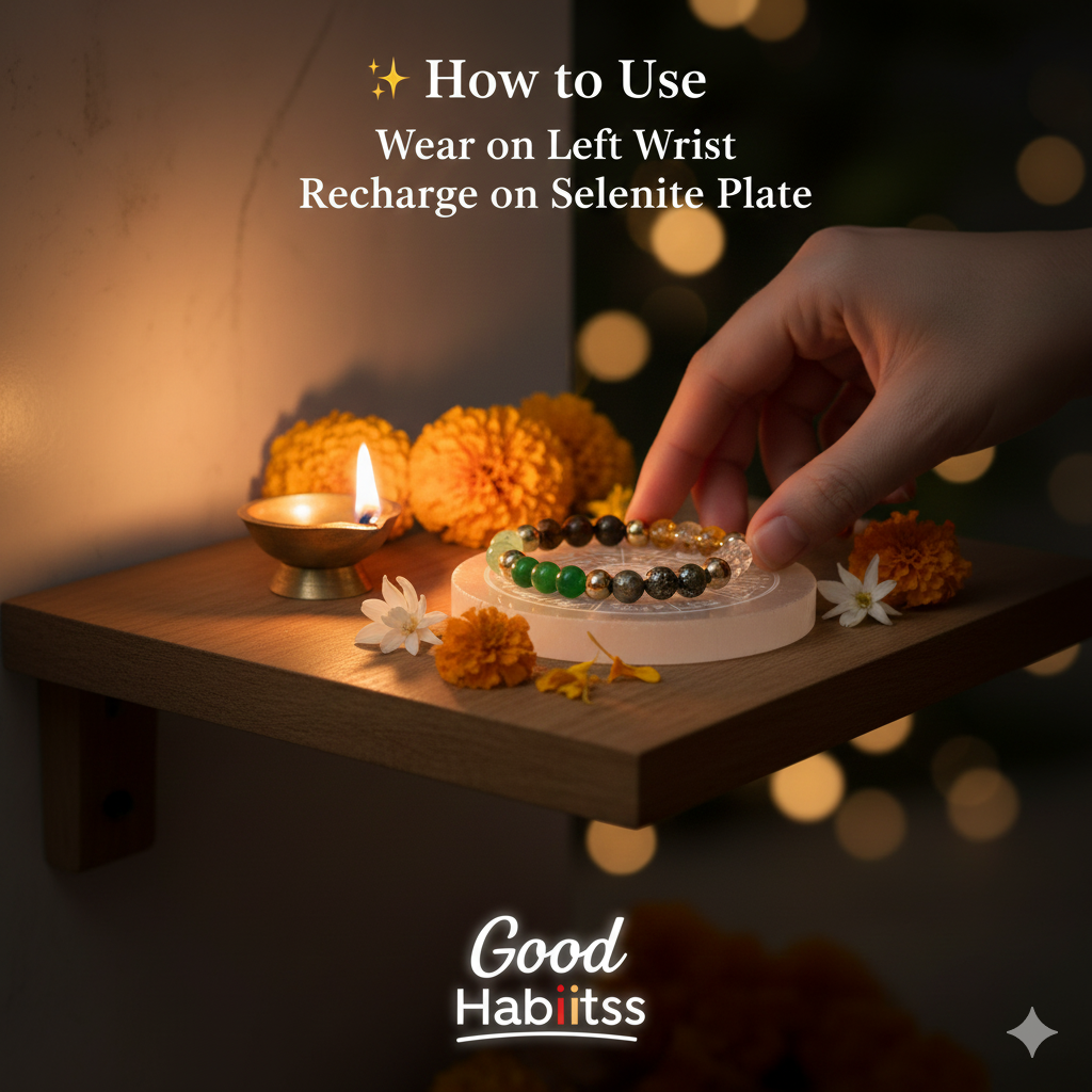 Dhan Yog Bracelet I FREE Selenite Charging Plate I Certificate of Authenticity