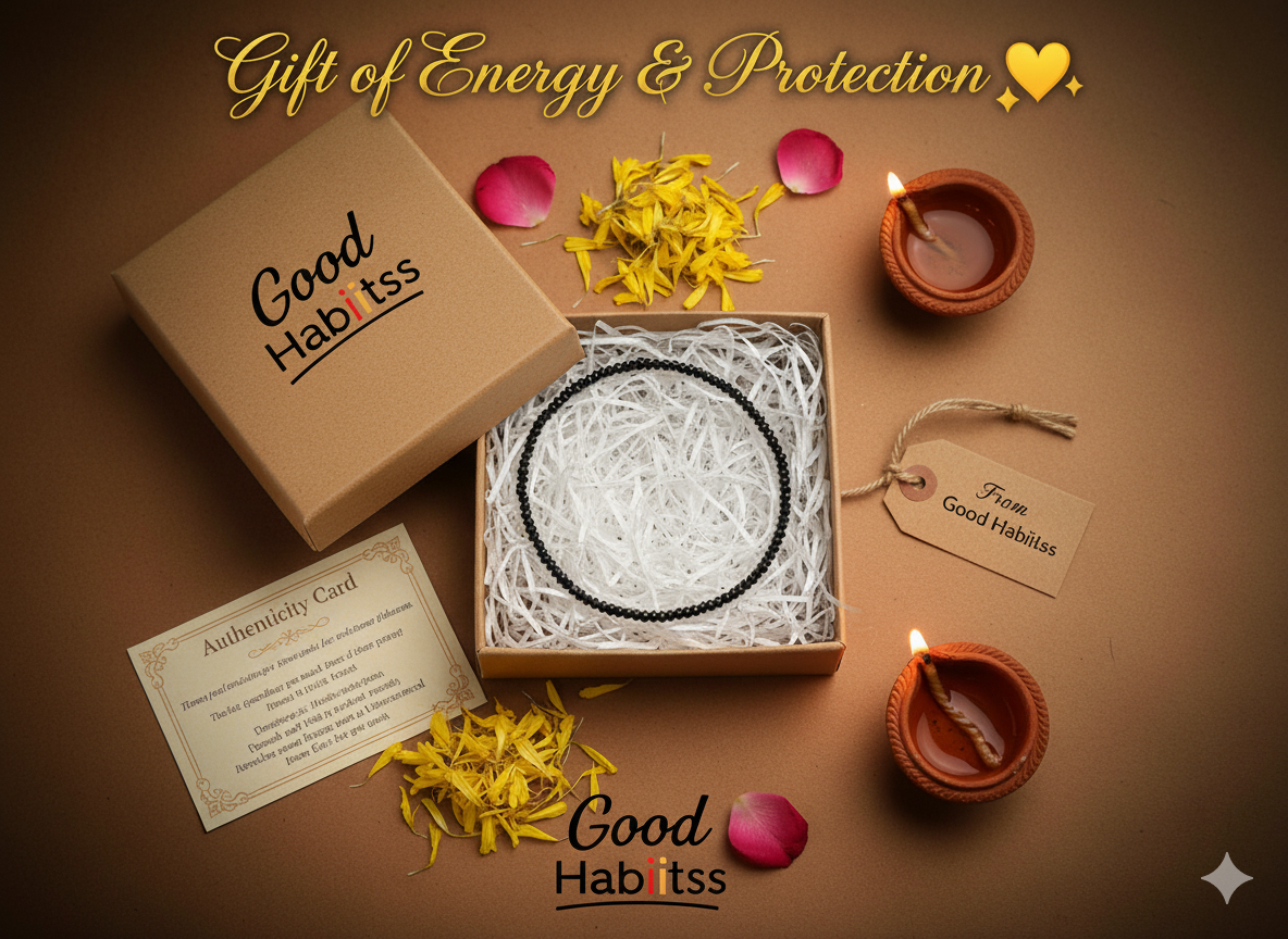 Faceted Black Anklet