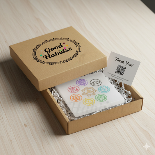 Selenite Seven Chakra Crystal Charging Plate