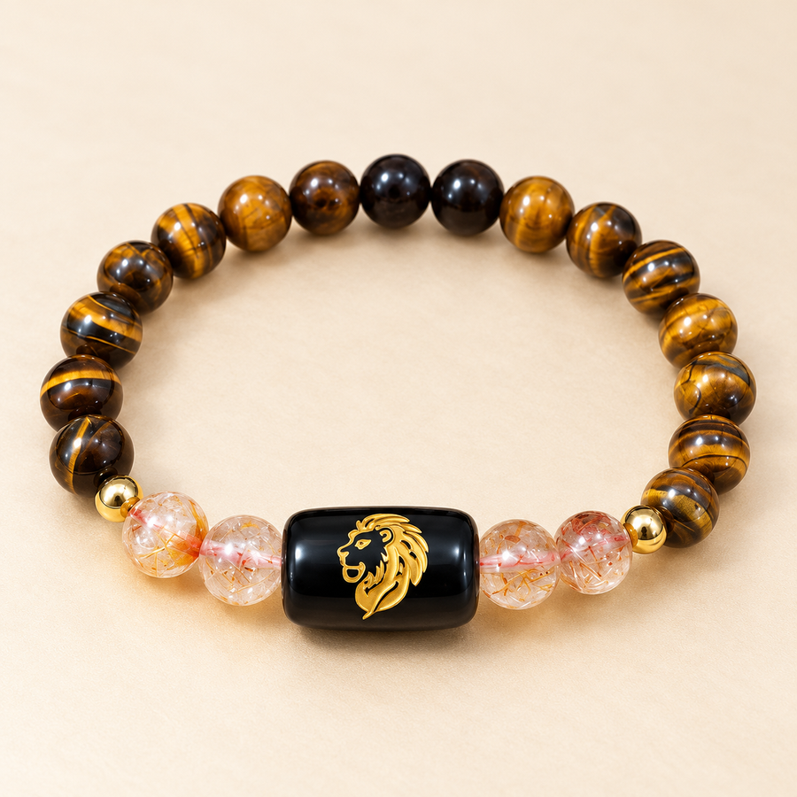 Crystal-Inspired Beaded Bracelet - Multicolor Stretch Bracelet, 8mm Beads — product detail