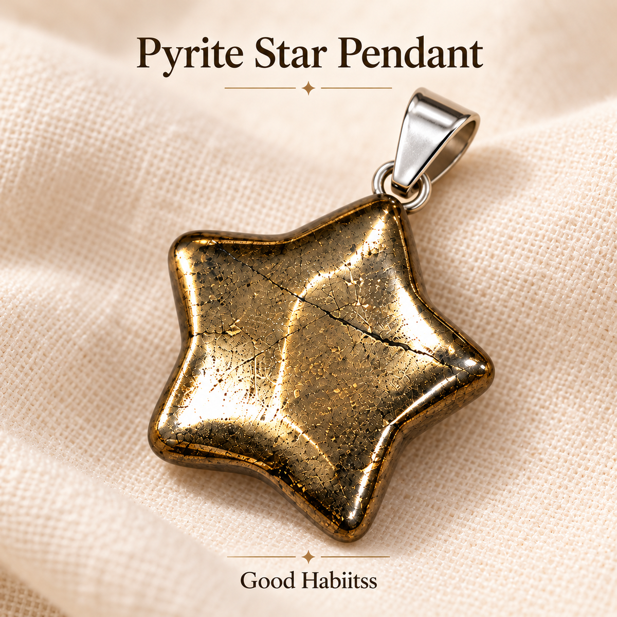 Pyrite Star Pendant