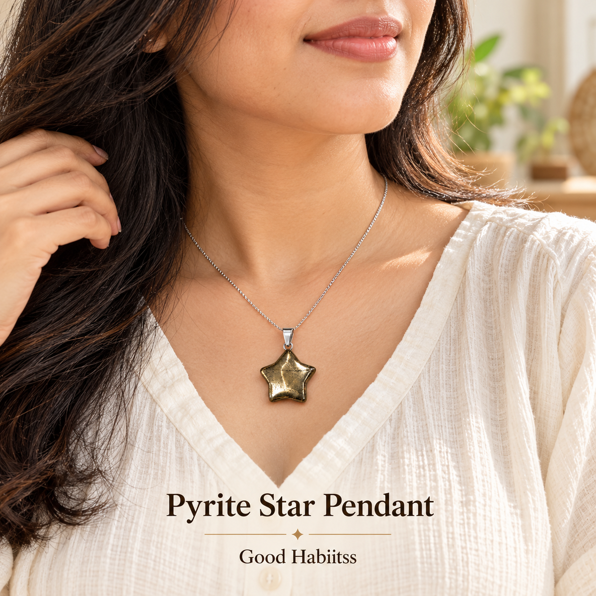 Pyrite Star Pendant