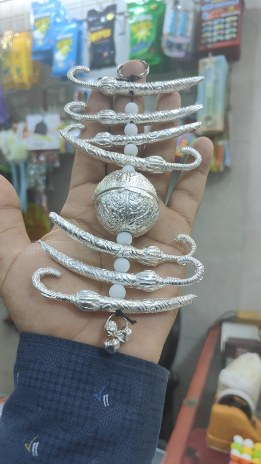 Nimbu Mirchi | Nazar Battu | (Metallic Silver) (25 Cms)