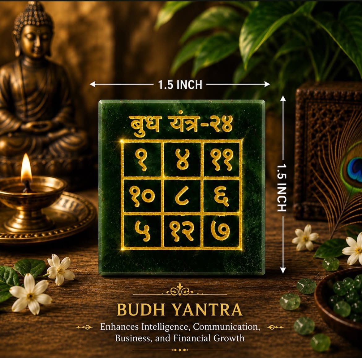 Budh Yantra – Green Jade Yantra for Intelligence, Communication & Financial Growth