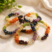 7 Chakra Crystal Chip Bracelets – Balance All Chakras & Radiate Healing Energy