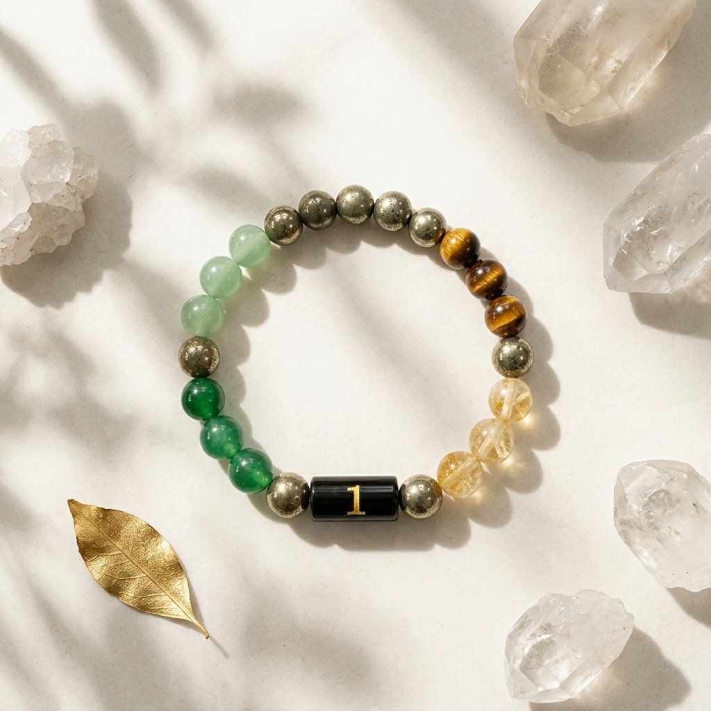 Mulank 1 Crystal Bracelet for Leadership, Confidence & Success