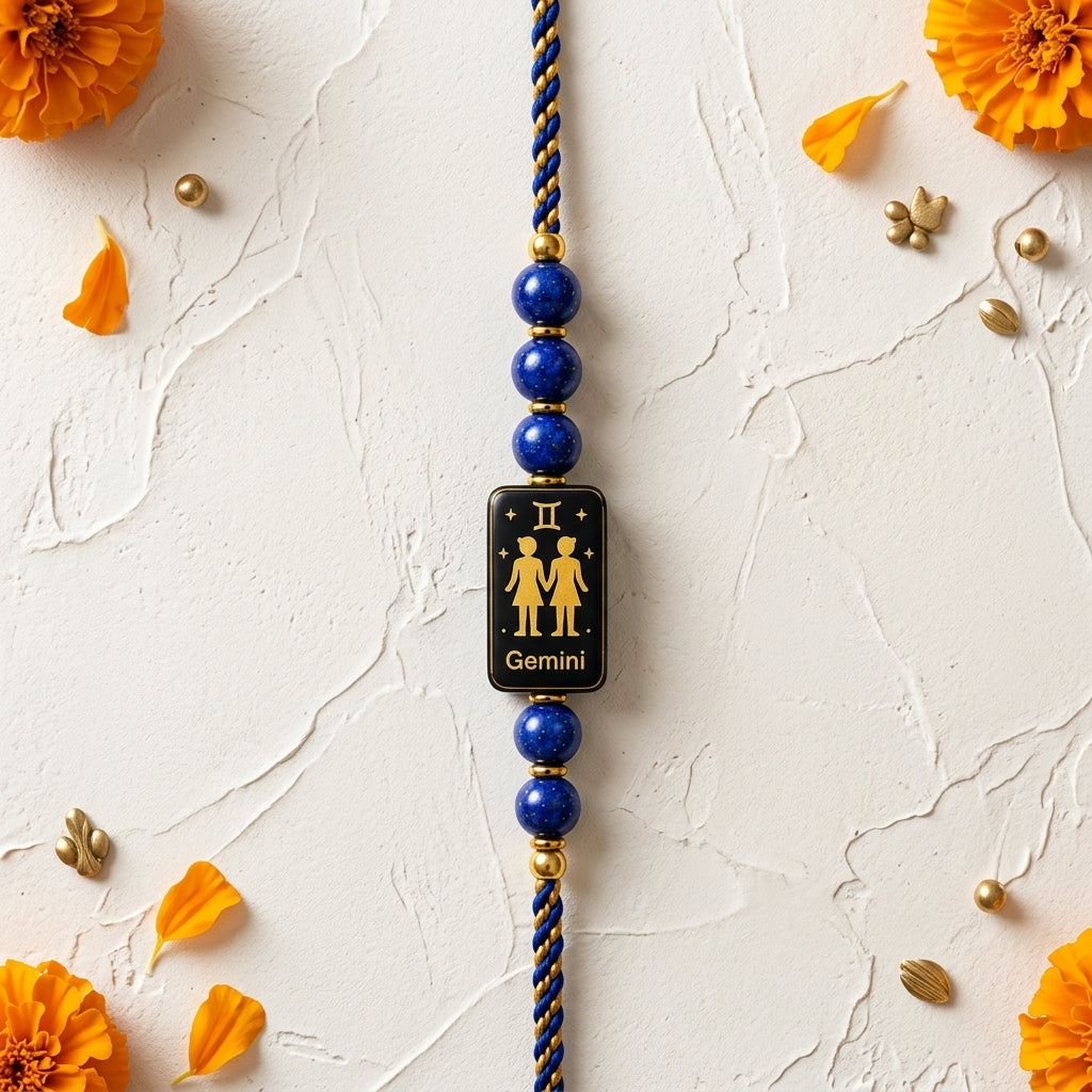 Gemini Rashi Rakhi | Lapis Lazuli