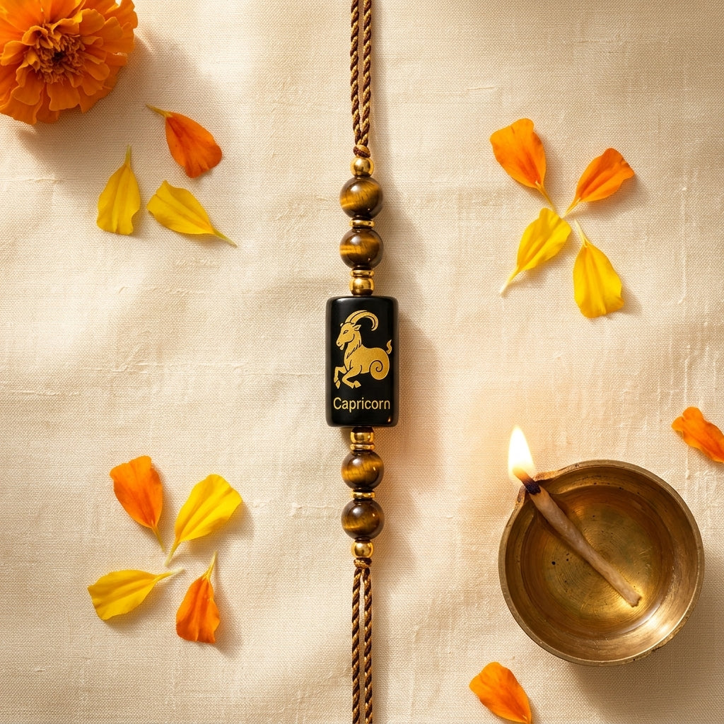 Capricorn Rashi Rakhi | Tiger Eye