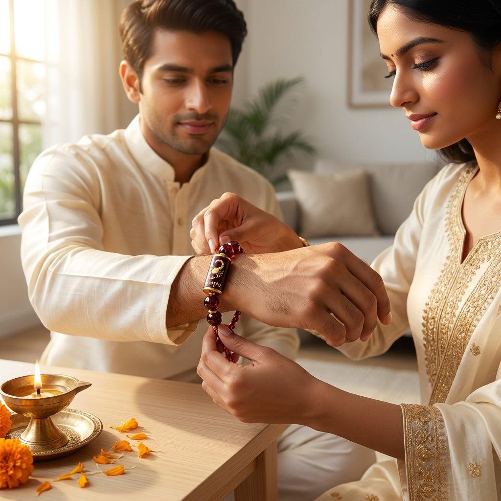 Scorpio Rashi Rakhi | Garnet