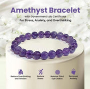 Amethyst Bracelet (8MM) - GOOD HABITSS