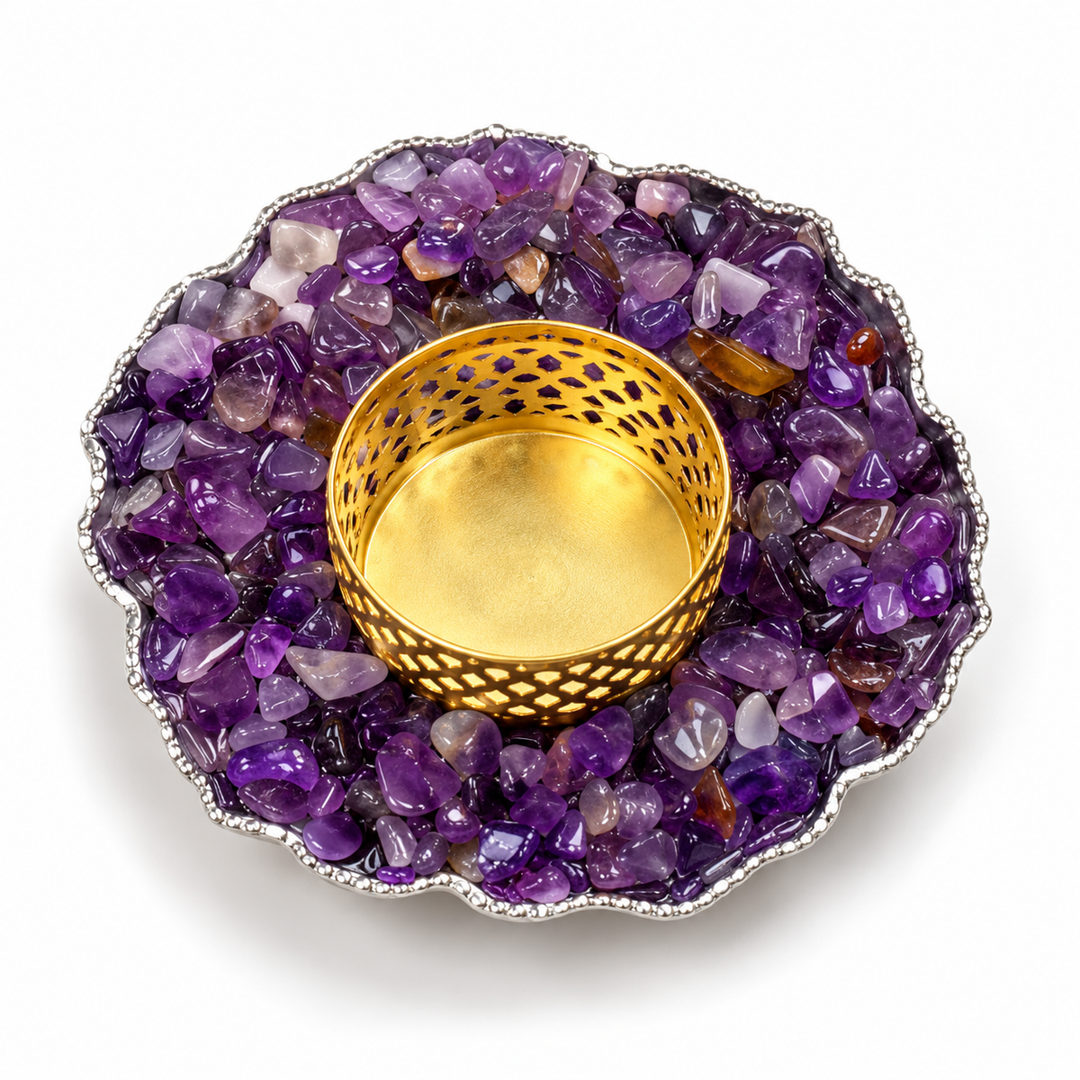 Amethyst Crystal Candle Holder — studio