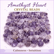 Amethyst Heart Crystal Beads Line - GOOD HABITSS