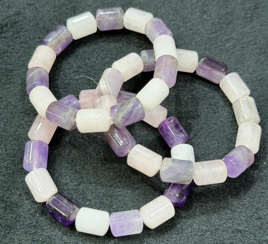 Amethyst & Rose Quartz Harmony Bracelet - GOOD HABITSS