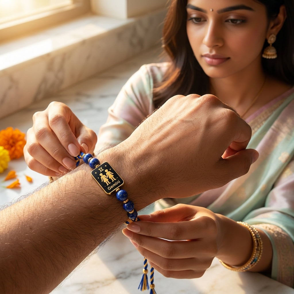 Gemini Rashi Rakhi | Lapis Lazuli