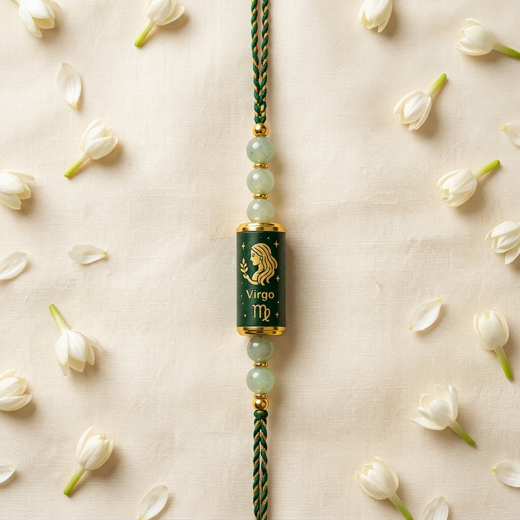 Virgo Rashi Rakhi | Green Aventurine