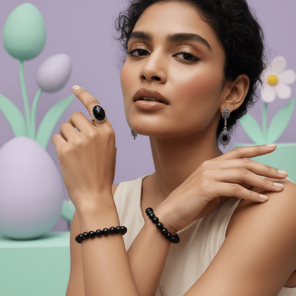 Black Onyx Healing Crystal Jewelry Set - GOOD HABITSS