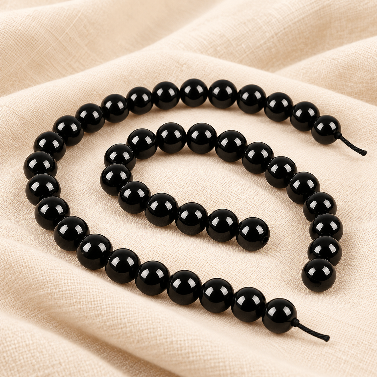 Black Onyx String — linen styling