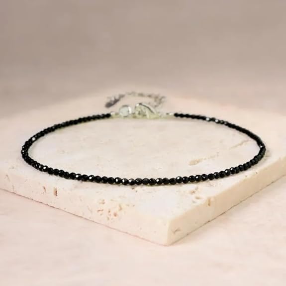 Black Tourmaline Anklet - GOOD HABITSS